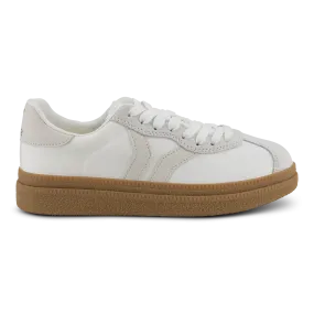 Believe Womens Sneaker in White with Ecru Wing