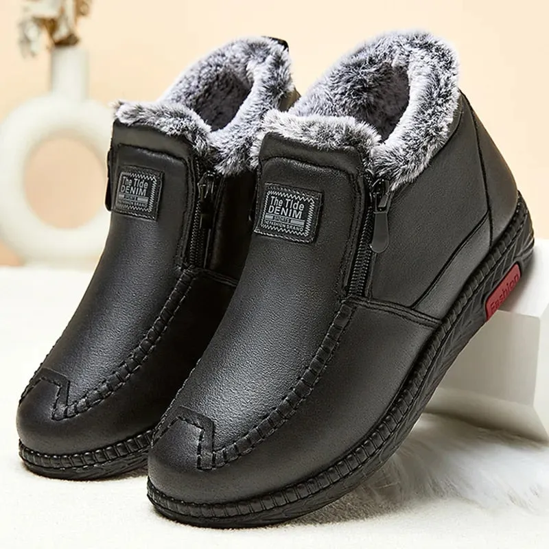 Cuzcare Orthopedic Women Boots Arch Support Warm Waterproof Ankle Boots