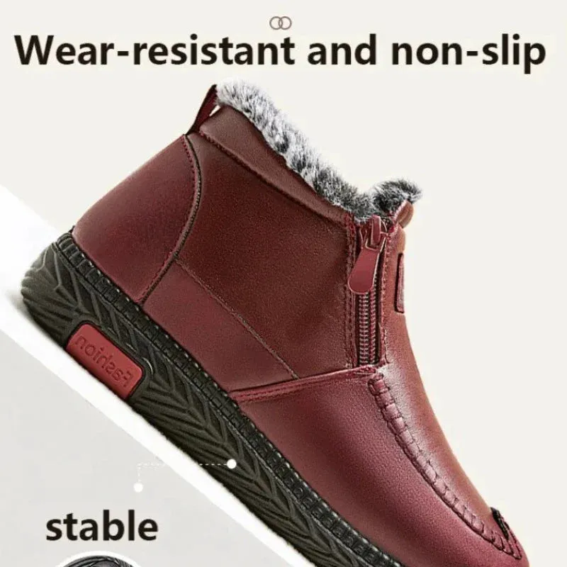 Cuzcare Orthopedic Women Boots Arch Support Warm Waterproof Ankle Boots