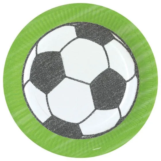 Kicker Party Soccer Paper Dinner Plates