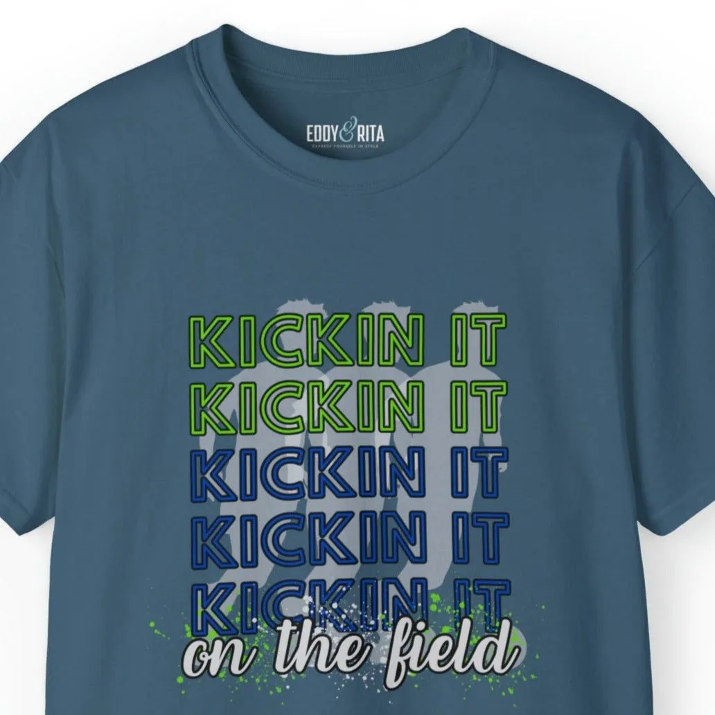 Kickin' It on the Field Soccer Player Men's Tee - Sports-Inspired Graphic Shirt
