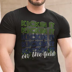 Kickin' It on the Field Soccer Player Men's Tee - Sports-Inspired Graphic Shirt