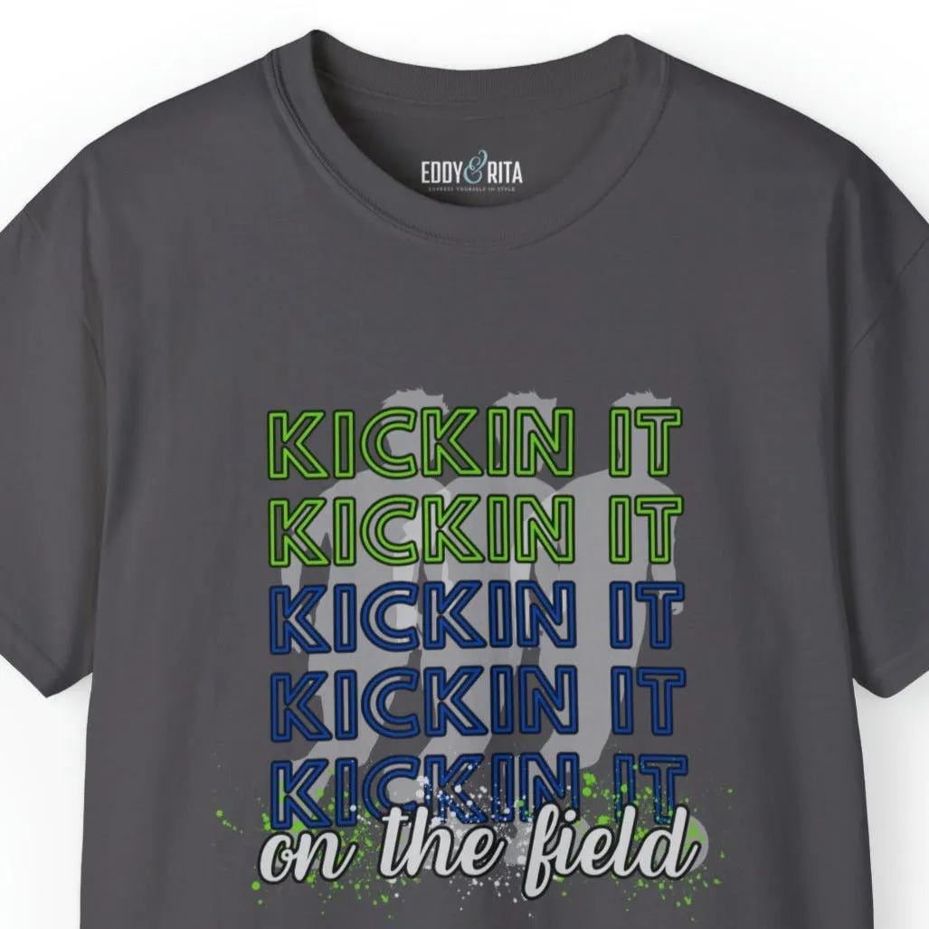 Kickin' It on the Field Soccer Player Men's Tee - Sports-Inspired Graphic Shirt