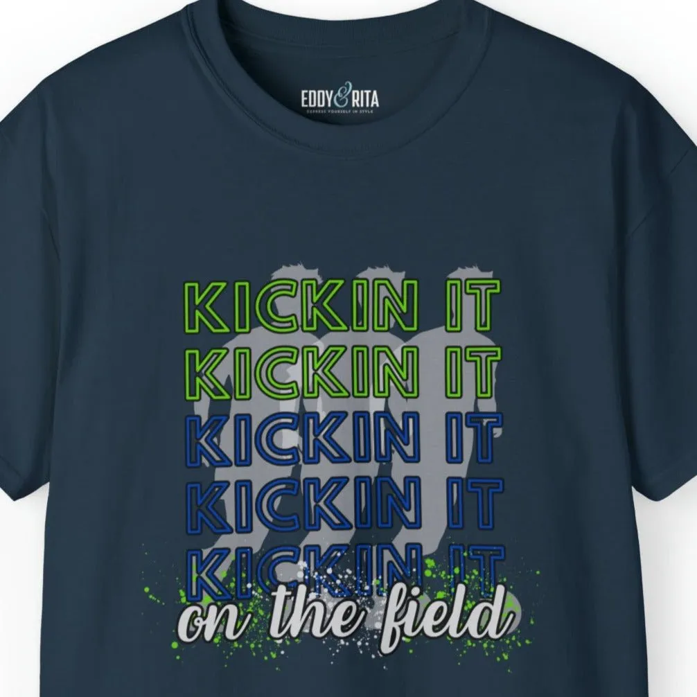 Kickin' It on the Field Soccer Player Men's Tee - Sports-Inspired Graphic Shirt