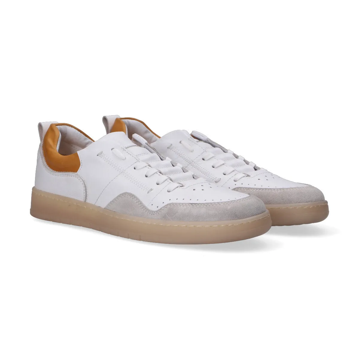 Pawelk's sneaker pelle bianco cuoio