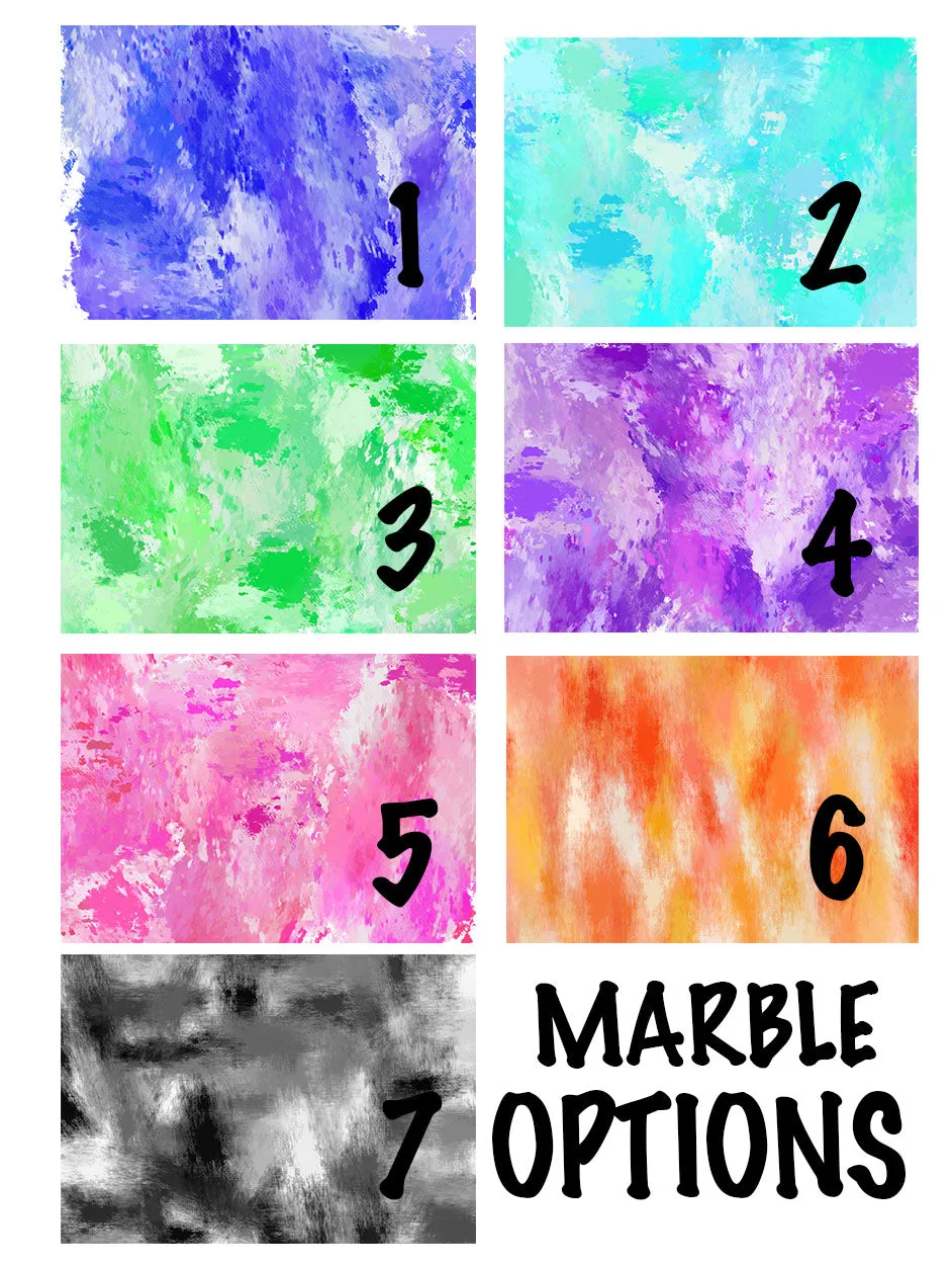 Personalized Gymnastics Slides / Sandals - MARBLE - Choose your Background Color!