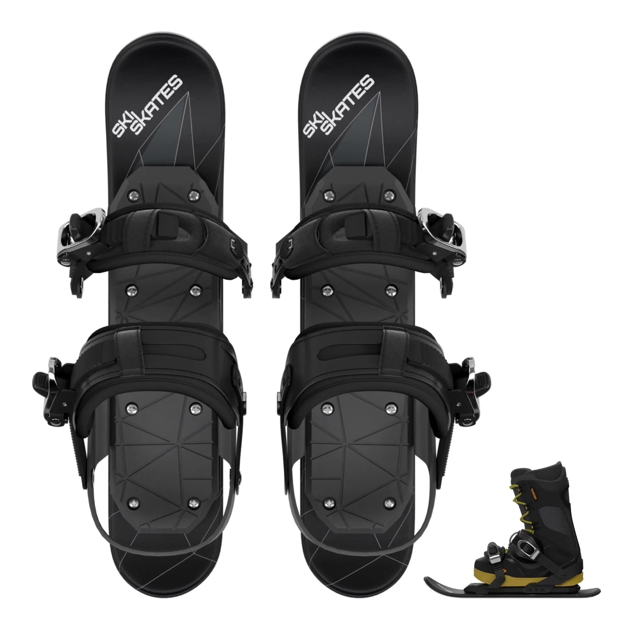 Skiskates by Snowfeet* | 44 CM | Skiblades Skiboards Snowblades | Snowboard Boots Model