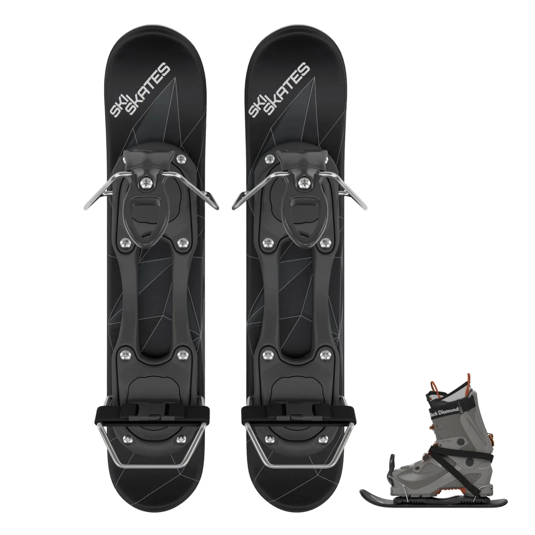 Skiskates by Snowfeet* | 44 CM | Skiblades Skiboards Snowblades | Snowboard Boots Model