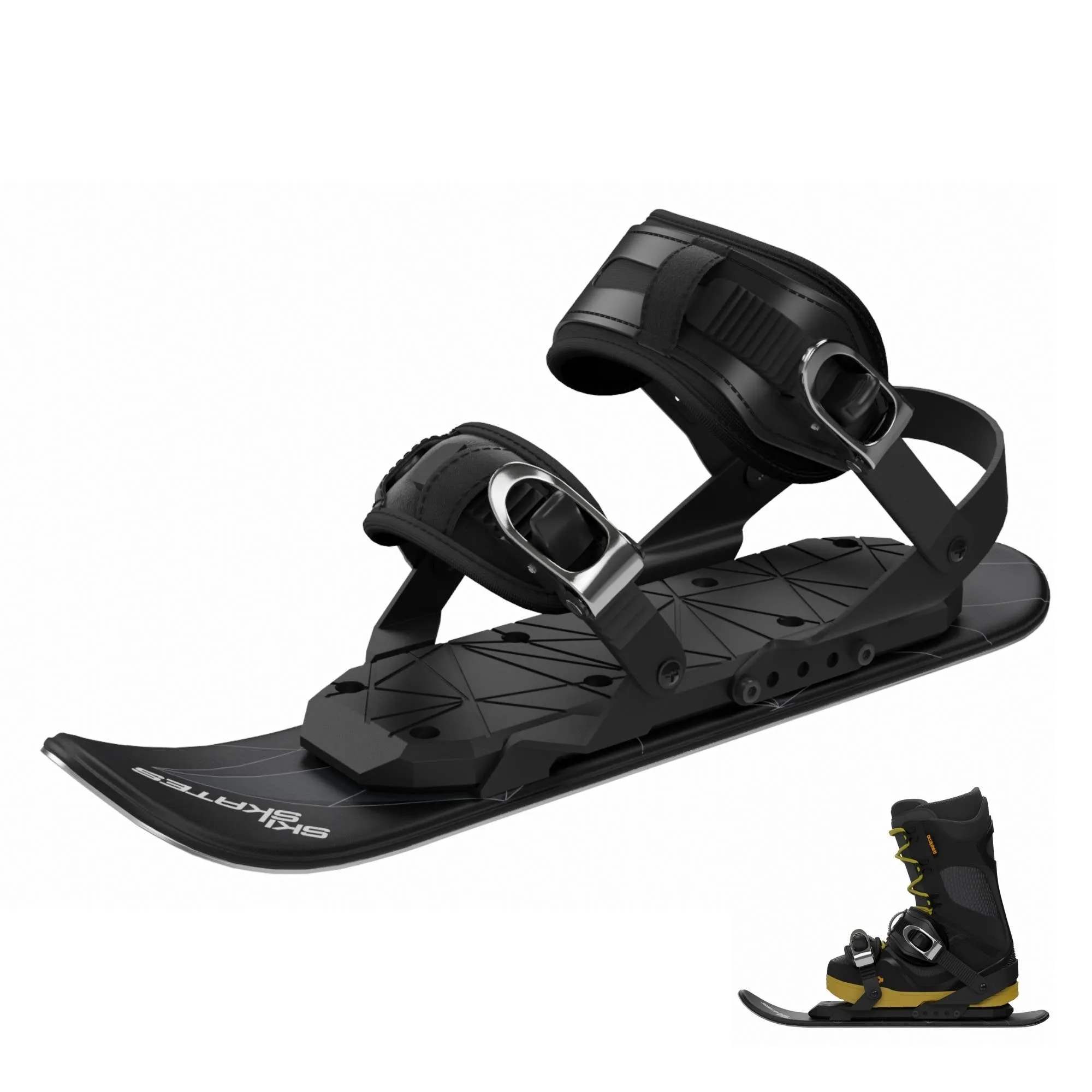 Skiskates by Snowfeet* | 44 CM | Skiblades Skiboards Snowblades | Snowboard Boots Model