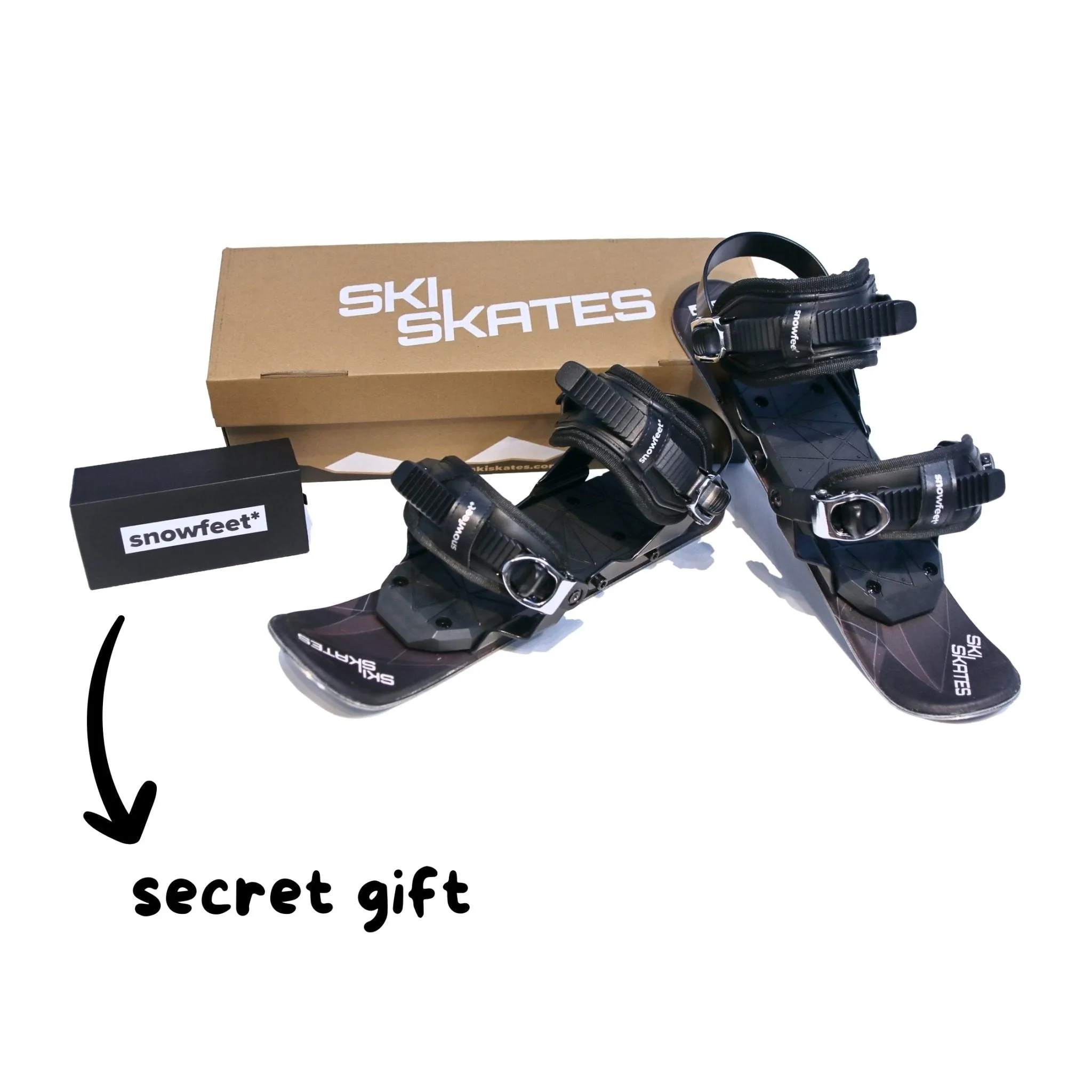 Skiskates by Snowfeet* | 44 CM | Skiblades Skiboards Snowblades | Snowboard Boots Model