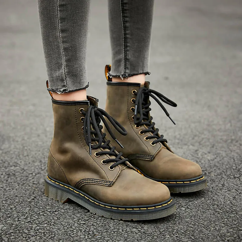 Swamp Green Martens Boots 8 Holes